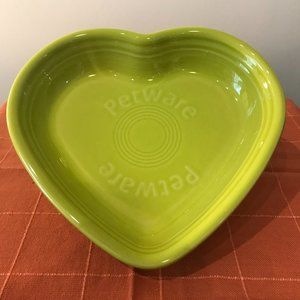 Heart-shaped ceramic pet bowl by US maker Fiesta